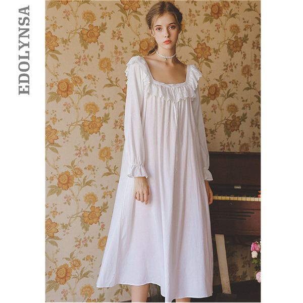 2019 autumn sleepwear vintage white cotton nightgown plus size women home wear night dress ladies nightwear lingerie nighty t534, Black;red
2019 autumn sleepwear vintage white cotton nightgown plus size women home wear night dress ladies nightwear lingerie nighty t534, Black;red