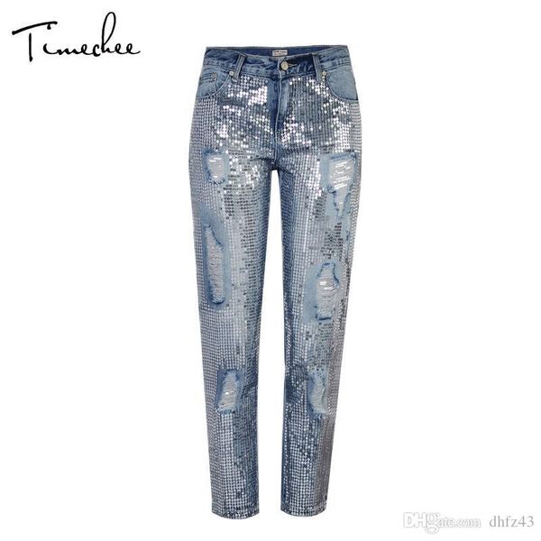 women jeans timechee casual bling sequined hole bleached ripped high waist plus size straight pants fashion jeans for women, Blue
women jeans timechee casual bling sequined hole bleached ripped high waist plus size straight pants fashion jeans for women, Blue