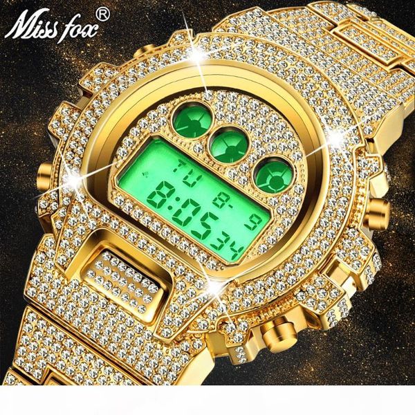 missfox многофункциональный g стиль цифровые часы верхний сид 18k золотые часы мужчины хип-хоп мужской оттаявшим часы, Slivery;brown
missfox многофункциональный g стиль цифровые часы верхний сид 18k золотые часы мужчины хип-хоп мужской оттаявшим часы, Slivery;brown