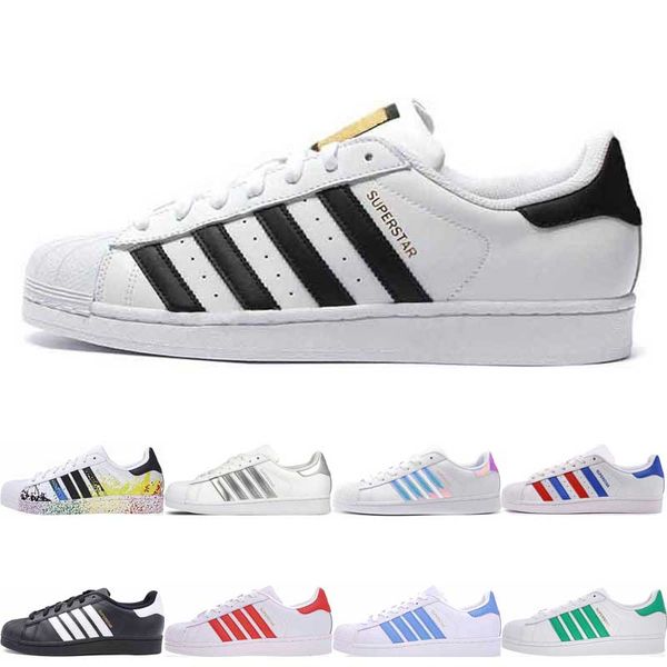 2020 new originals superstar белой голограмма радужных младшие superstars 80s pride кроссовки super star женщина мужчина плоская повседневна, Black
2020 new originals superstar белой голограмма радужных младшие superstars 80s pride кроссовки super star женщина мужчина плоская повседневна, Black