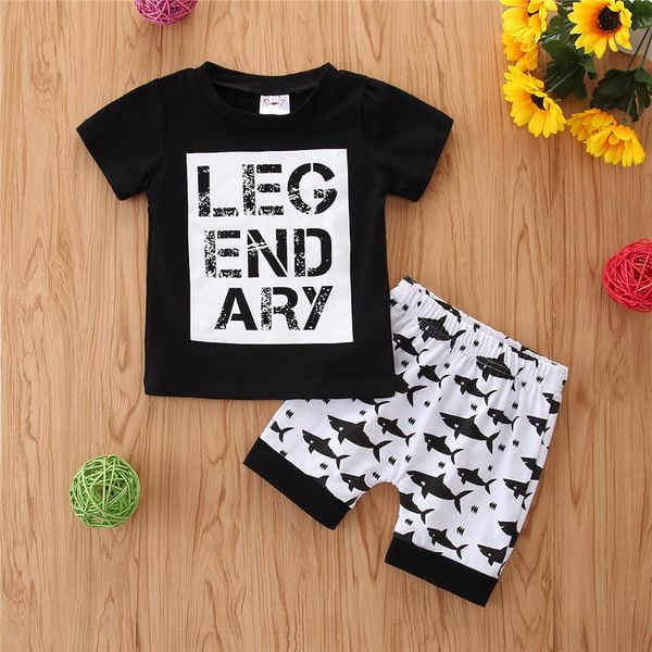 children's clothing 2020 summer new children's short-sleeved shorts suit boy shark print casual suit, White
children's clothing 2020 summer new children's short-sleeved shorts suit boy shark print casual suit, White