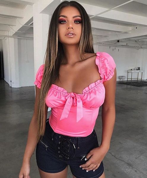 women solid slim tank crop bowknot bandage plaid vest clubwear party summer s xl drop shipping, White
women solid slim tank crop bowknot bandage plaid vest clubwear party summer s xl drop shipping, White