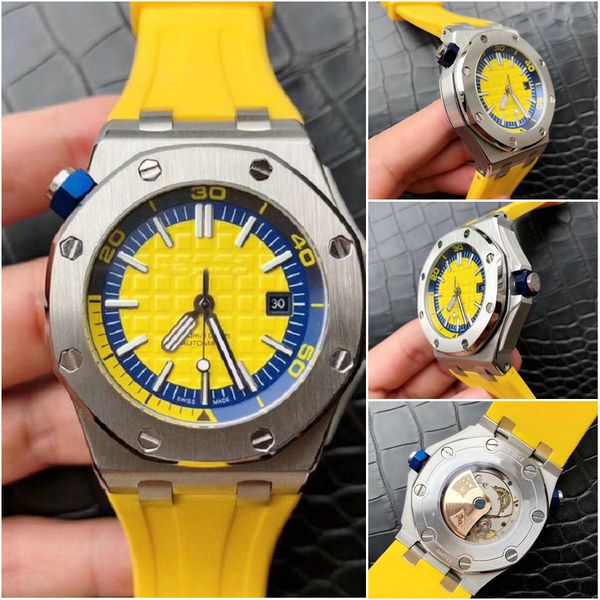 2019 watches transparent yellow royal oak offshore 15710st automatic machinery rubber strap mens watch brand watches gent wristwatch, Slivery;brown
2019 watches transparent yellow royal oak offshore 15710st automatic machinery rubber strap mens watch brand watches gent wristwatch, Slivery;brown