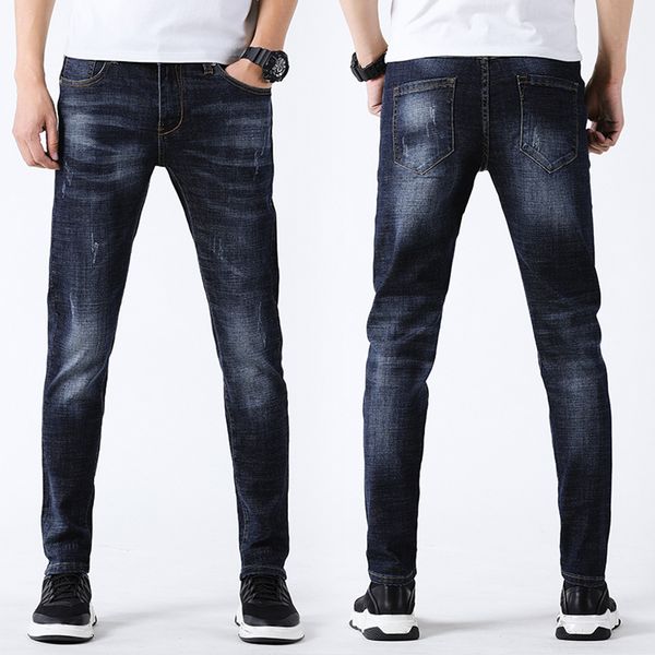 2019 spring and summer new style men's elasticity slim fit pants cowboy trousers fashion casual versatile jeans men's, Blue
2019 spring and summer new style men's elasticity slim fit pants cowboy trousers fashion casual versatile jeans men's, Blue