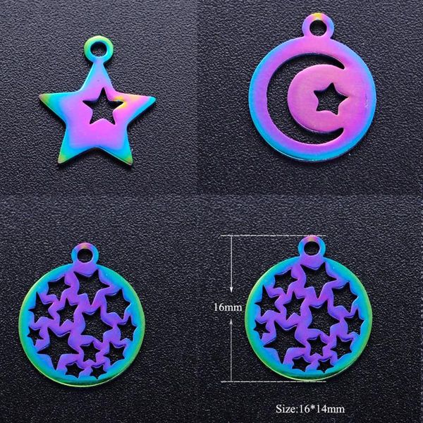 30pcs/lot 100% stainless steel high polish rainbow color moon star charms pendants for jewelry diy findings, Bronze;silver
30pcs/lot 100% stainless steel high polish rainbow color moon star charms pendants for jewelry diy findings, Bronze;silver