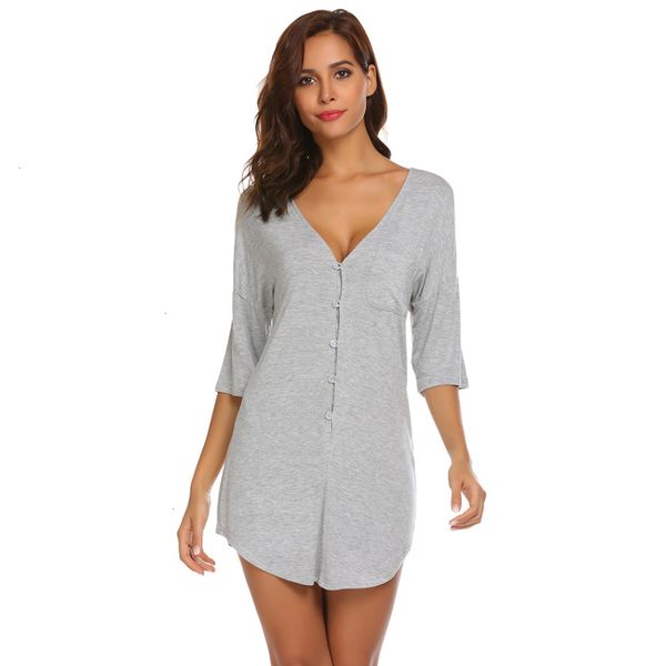 lingerie women sleepwear v neck soft women half sleeve button pocket nightdress summer night dress sleeve female home clothing, Black;red
lingerie women sleepwear v neck soft women half sleeve button pocket nightdress summer night dress sleeve female home clothing, Black;red