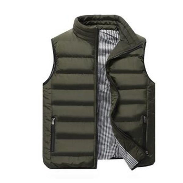 winter fashion men's stand collar pure color zipper sleeveless eiderdown cotton vest keep warm thick vest oversize m-5xl, Black
winter fashion men's stand collar pure color zipper sleeveless eiderdown cotton vest keep warm thick vest oversize m-5xl, Black