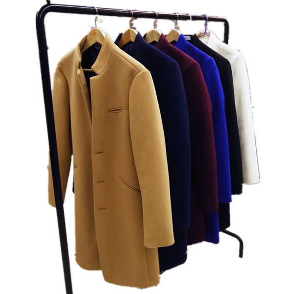 winter men's woolen coat long jackets fashion single-breasted slim overcoat warm stand-up collar mens windbreaker winter jacket, Black
winter men's woolen coat long jackets fashion single-breasted slim overcoat warm stand-up collar mens windbreaker winter jacket, Black