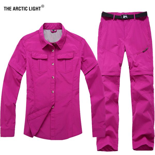 the arctic light women's outdoor hiking shirt and pants camping fishing trekking quick dry suit removable summer spring autumn, Gray;blue
the arctic light women's outdoor hiking shirt and pants camping fishing trekking quick dry suit removable summer spring autumn, Gray;blue
