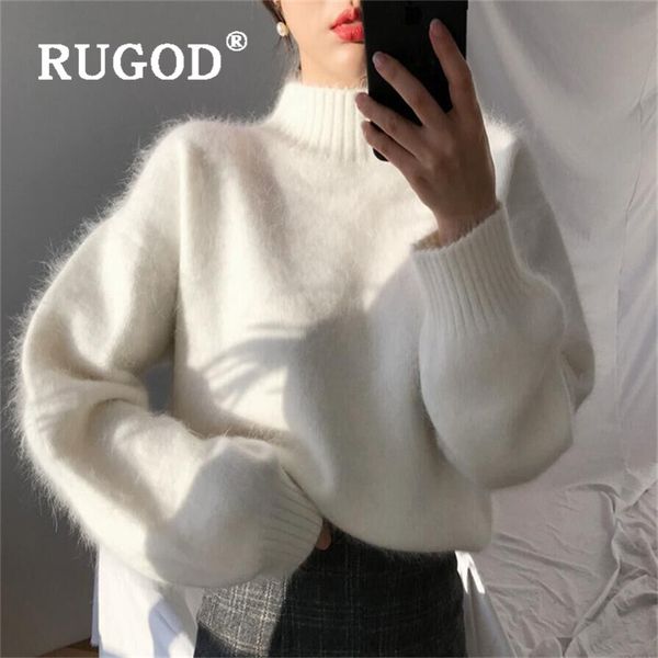 rugod elegant cashmere sweater women korean half turtleneck long sleeve knitted pullover all-match autumn winter sweater pull, White;black
rugod elegant cashmere sweater women korean half turtleneck long sleeve knitted pullover all-match autumn winter sweater pull, White;black