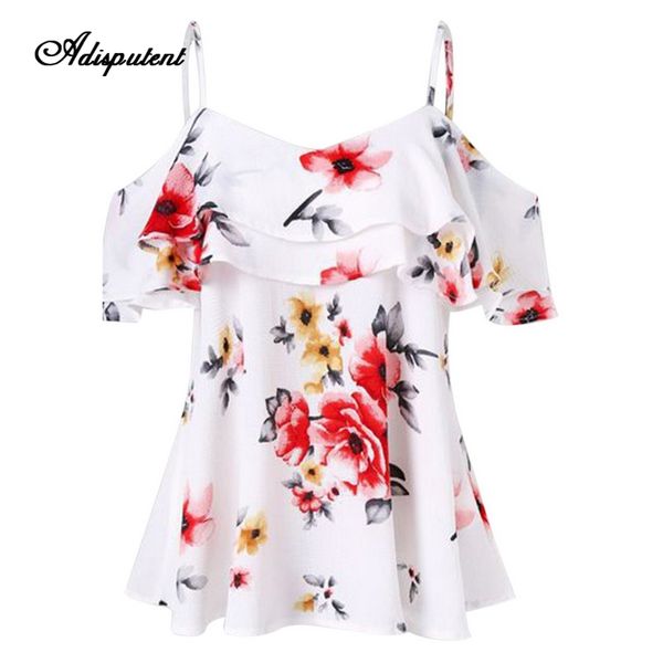 adisputent women's summer ruffle fashion off shoulder floral printed chiffon blouses loose casual streetwear mujer 2019, White
adisputent women's summer ruffle fashion off shoulder floral printed chiffon blouses loose casual streetwear mujer 2019, White