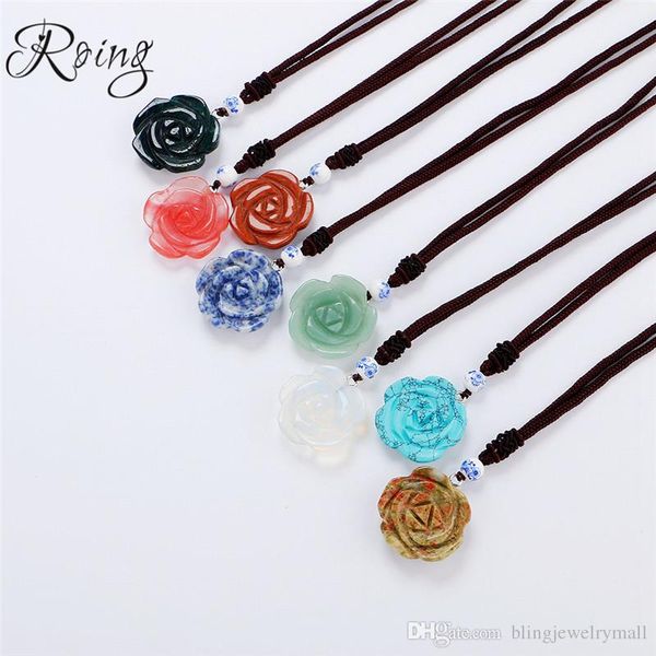 roing nature stone flower charm pendant necklaces handmade carving quartz necklace for women men girl fashion party jewelry n029, Silver
roing nature stone flower charm pendant necklaces handmade carving quartz necklace for women men girl fashion party jewelry n029, Silver