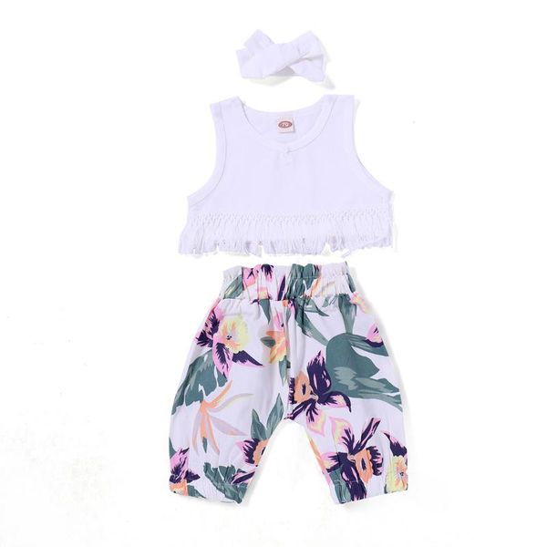 toddler baby girl kids sleeveless tassel crop t-shirt floral loose pant with bowknot headband summer toddler outfit set, White
toddler baby girl kids sleeveless tassel crop t-shirt floral loose pant with bowknot headband summer toddler outfit set, White