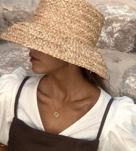 summer hats for women flat hand-made raffia straw hat outdoor sun protection beach panama hat h77, Blue;gray
summer hats for women flat hand-made raffia straw hat outdoor sun protection beach panama hat h77, Blue;gray
