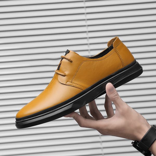 2019 new style full-grain leather men's leather shoes fashion casual shoes men's england korean-style business, Black
2019 new style full-grain leather men's leather shoes fashion casual shoes men's england korean-style business, Black