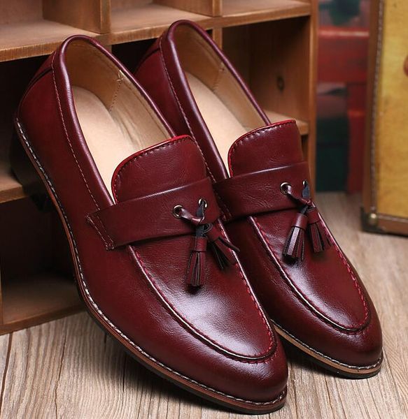 men fashion tassels wedding shoes men slip-on mens loafers leather zapatos de cuero hombre big size 37-48, Black
men fashion tassels wedding shoes men slip-on mens loafers leather zapatos de cuero hombre big size 37-48, Black