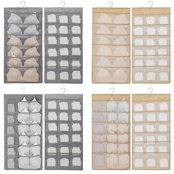 non-woven fabric double side hanging bag scissors glasses case storage organizer