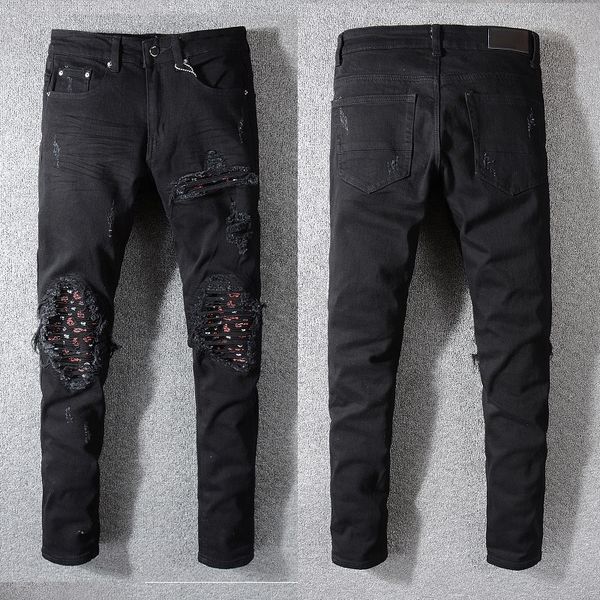 new italy style #573# men's distressed hollow out pants art ribs patches skinny black jeans slim trousers size 28-40, Blue
new italy style #573# men's distressed hollow out pants art ribs patches skinny black jeans slim trousers size 28-40, Blue