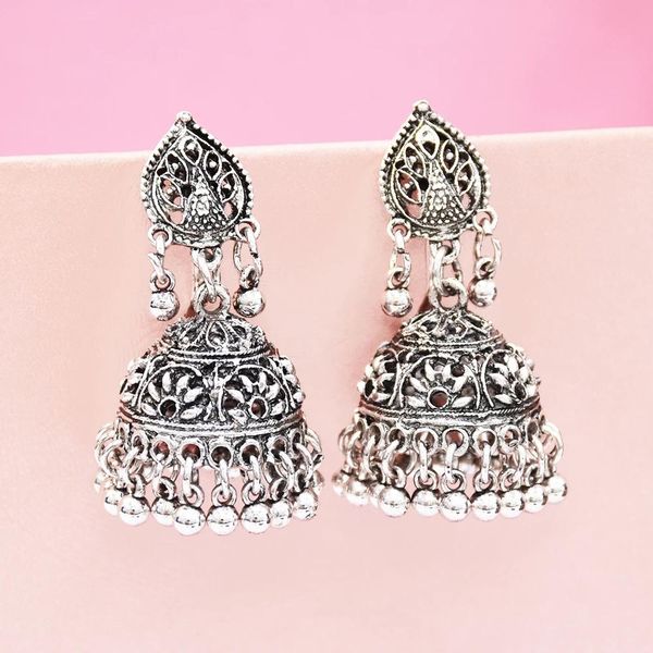 oxidised plated jhumka unique ethnic bollywood bells drop small silver earrings for girl lady wedding gypsy tibet jewelry
oxidised plated jhumka unique ethnic bollywood bells drop small silver earrings for girl lady wedding gypsy tibet jewelry