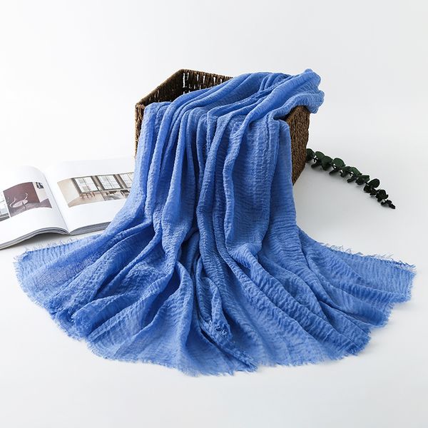 girl pure color japanese cotton and linen gift scarf women's pleated short shawl muslim scarf female 2020 spring autumn, Blue;gray
girl pure color japanese cotton and linen gift scarf women's pleated short shawl muslim scarf female 2020 spring autumn, Blue;gray