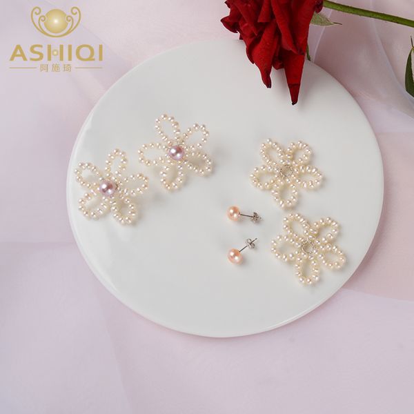 ashiqi natural freshwater pearls flower earrings for women 925 sterling silver hand weave jewelry gift, Golden;silver
ashiqi natural freshwater pearls flower earrings for women 925 sterling silver hand weave jewelry gift, Golden;silver