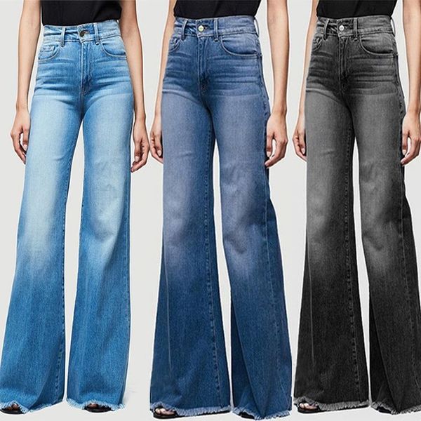 women's jeans women high waist denim slim wide leg jean full length tassel pants plus size trousers, Blue
women's jeans women high waist denim slim wide leg jean full length tassel pants plus size trousers, Blue