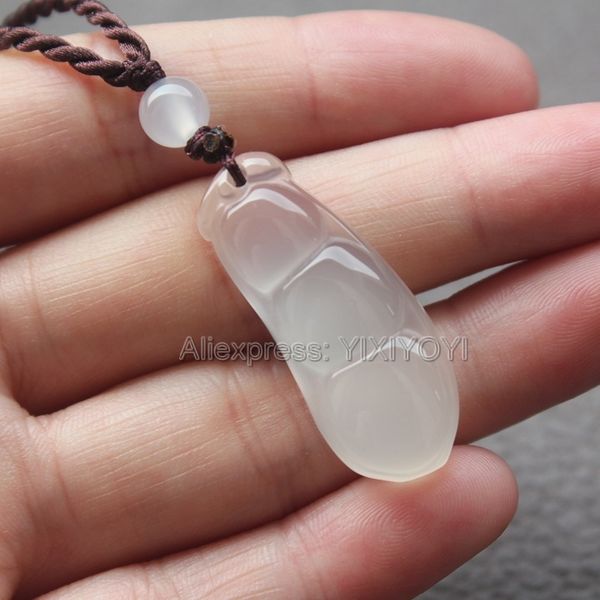 beautiful handwork natural white agate jade carved chinese bean beads lucky blessing pendant + rope necklace fine jewelry, Silver
beautiful handwork natural white agate jade carved chinese bean beads lucky blessing pendant + rope necklace fine jewelry, Silver