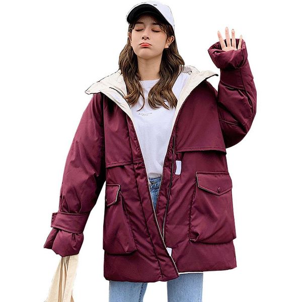 2019 long parkas winter jacket women hooded windproof clothing female big pocket thicken winter coat women cold coat, Black
2019 long parkas winter jacket women hooded windproof clothing female big pocket thicken winter coat women cold coat, Black