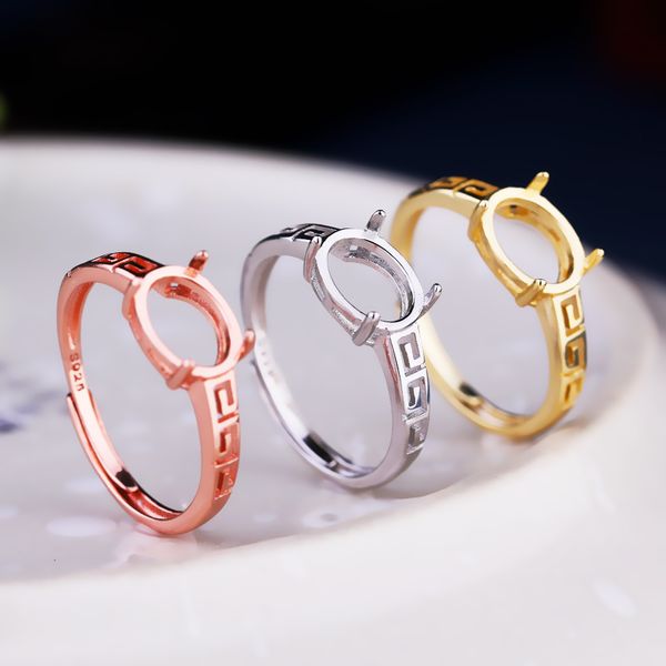 925 sterling silver women engagement wedding ring 7x9mm oval cabochon semi mount ring, Golden;silver
925 sterling silver women engagement wedding ring 7x9mm oval cabochon semi mount ring, Golden;silver