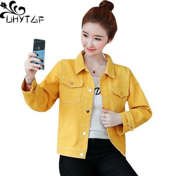 uhytgf casual jeans jacket women spring autumn jacket red yellow short outerwear loose plus size coats jaqueta feminina 442, Black;brown
uhytgf casual jeans jacket women spring autumn jacket red yellow short outerwear loose plus size coats jaqueta feminina 442, Black;brown