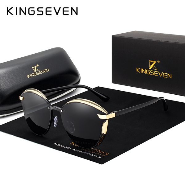 kingseven brand design cat eye sunglasses women polarized luxury alloy frame+tr90 sun glasses fashion retro oculos de sol gafas y200619, White;black
kingseven brand design cat eye sunglasses women polarized luxury alloy frame+tr90 sun glasses fashion retro oculos de sol gafas y200619, White;black