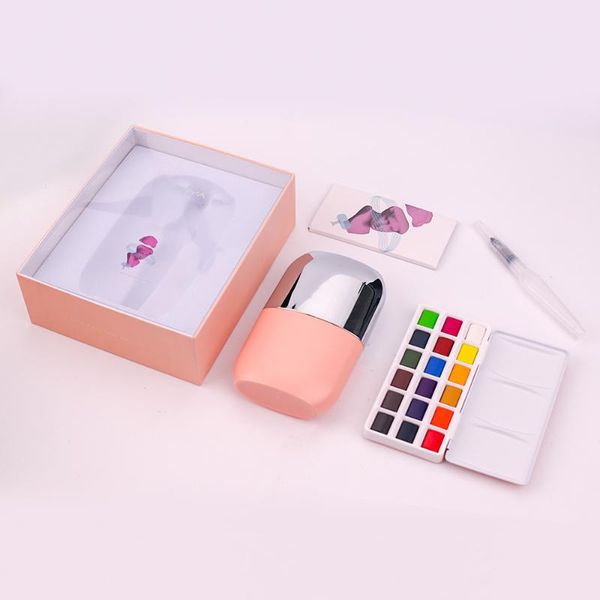 miya solid water colors palette -18 colors portable travel watercolor paint with brush and watercolor paper ideal for students
miya solid water colors palette -18 colors portable travel watercolor paint with brush and watercolor paper ideal for students