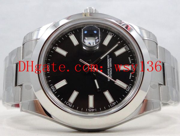 luxury datejust ii 116300 41mm smooth bezel black dial mens casual watches stainless automatic mechanical men's wristwatch, Slivery;brown
luxury datejust ii 116300 41mm smooth bezel black dial mens casual watches stainless automatic mechanical men's wristwatch, Slivery;brown