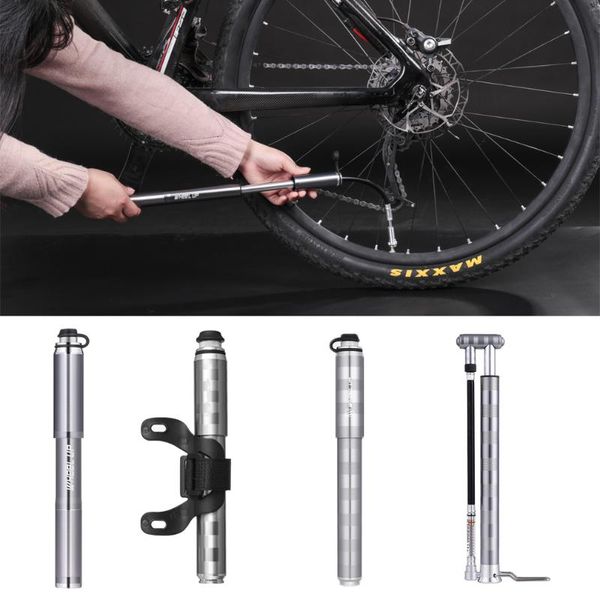 

wheel up portable mini aluminum bicycle bike tyre tire air inflator tyre tire ball pump manometer with high pressure gauge