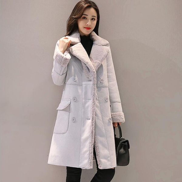 aprmhisy autumn winter new warm thick jackets 2019 women suede thick faux fur sheepskin long tretch coats outwear, Black
aprmhisy autumn winter new warm thick jackets 2019 women suede thick faux fur sheepskin long tretch coats outwear, Black