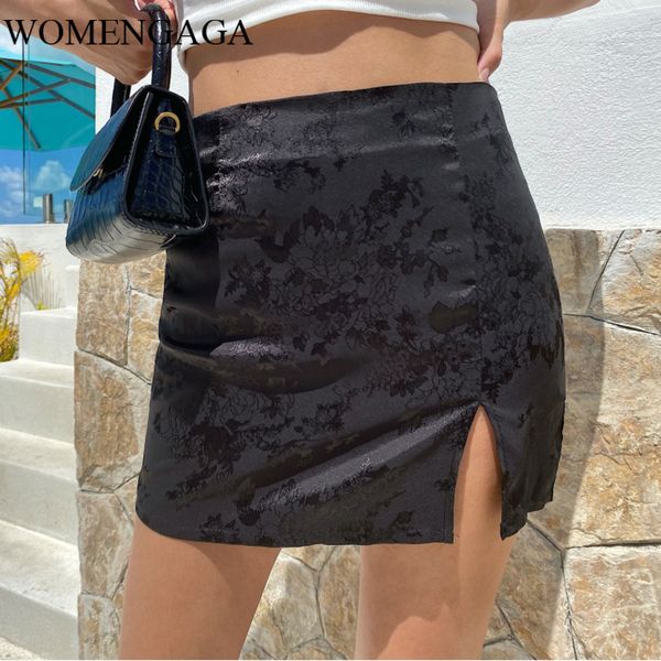 2020 summer new fashion chinese style pink embroidery jacquard vintage satin split womens girl female skirt w215, Black
2020 summer new fashion chinese style pink embroidery jacquard vintage satin split womens girl female skirt w215, Black