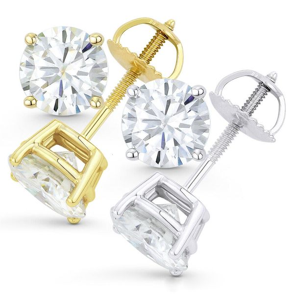 aeaw round moissanite stud earrings for women solid 14k white gold fine jewelry 0.25ct 0.5ct 1ct 2ct cj191203, Golden
aeaw round moissanite stud earrings for women solid 14k white gold fine jewelry 0.25ct 0.5ct 1ct 2ct cj191203, Golden