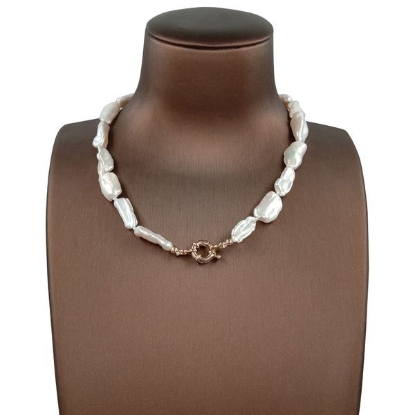 16 inch -22 inch choker necklace ,100% nature freshwater pearl ,about 9x25 mm big biwa baroque pearl, Silver
16 inch -22 inch choker necklace ,100% nature freshwater pearl ,about 9x25 mm big biwa baroque pearl, Silver