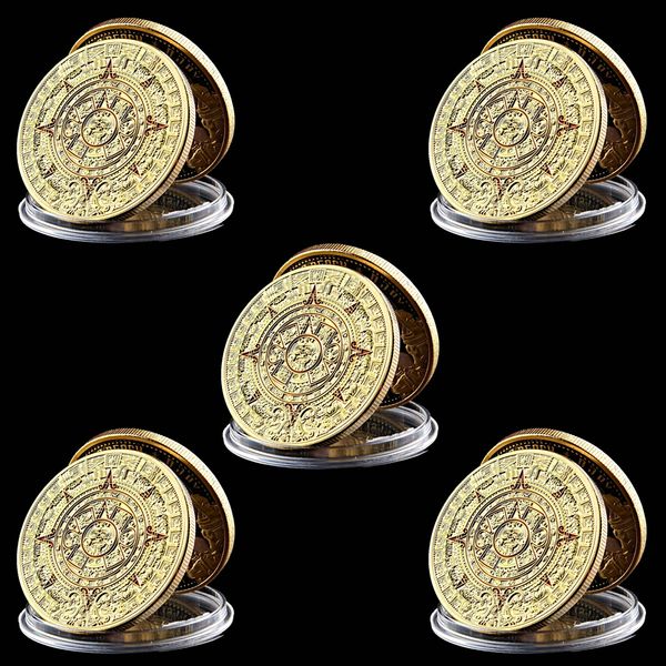 5pcs commemorative coin craft mexican ancient maya aztec calendar prediction culture challenge token badge
5pcs commemorative coin craft mexican ancient maya aztec calendar prediction culture challenge token badge