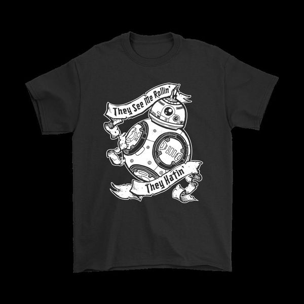 brand the see me rollin' bb 8 android t-shirts 2019 summer men's short sleeve t-shirt, White;black
brand the see me rollin' bb 8 android t-shirts 2019 summer men's short sleeve t-shirt, White;black