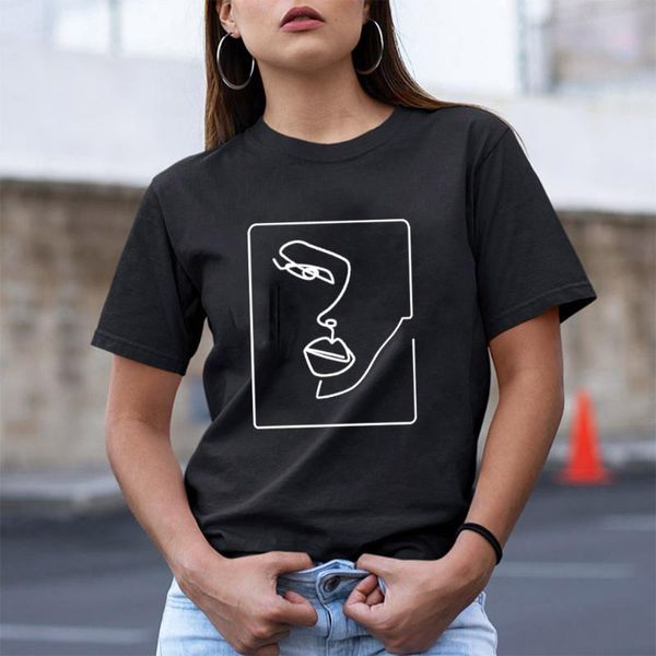 simple face abstract graphic t shirt women funny art pattern print tee shirts female casual cotton tees lady girl basic fun, White
simple face abstract graphic t shirt women funny art pattern print tee shirts female casual cotton tees lady girl basic fun, White