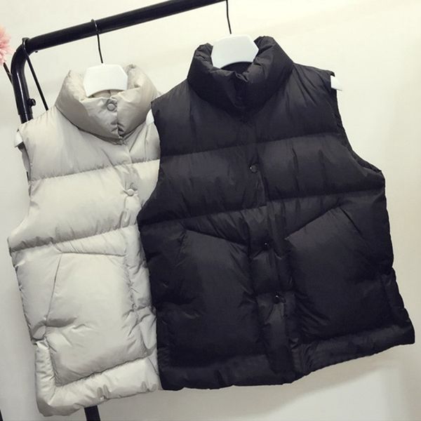 autumn& winter women coat down jacket cotton button sleeveless vest lapel pocket lightweight warm solid color outdoor, Black;white
autumn& winter women coat down jacket cotton button sleeveless vest lapel pocket lightweight warm solid color outdoor, Black;white
