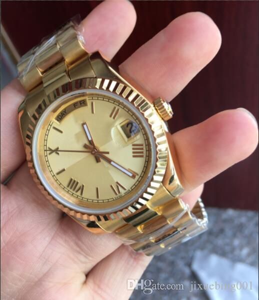 2017 new 18 ct gold daydate 36mm self-winding mechanical movement silver dial bezel sapphire original clasp mens watch ing, Bronze;slivery
2017 new 18 ct gold daydate 36mm self-winding mechanical movement silver dial bezel sapphire original clasp mens watch ing, Bronze;slivery