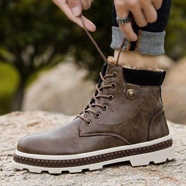 New Men Boots Warm Fur For Martin Boots Winter Shoes Ankle Boots Winter Men Winter Footwear Shoes Men Shoes, Black
New Men Boots Warm Fur For Martin Boots Winter Shoes Ankle Boots Winter Men Winter Footwear Shoes Men Shoes, Black