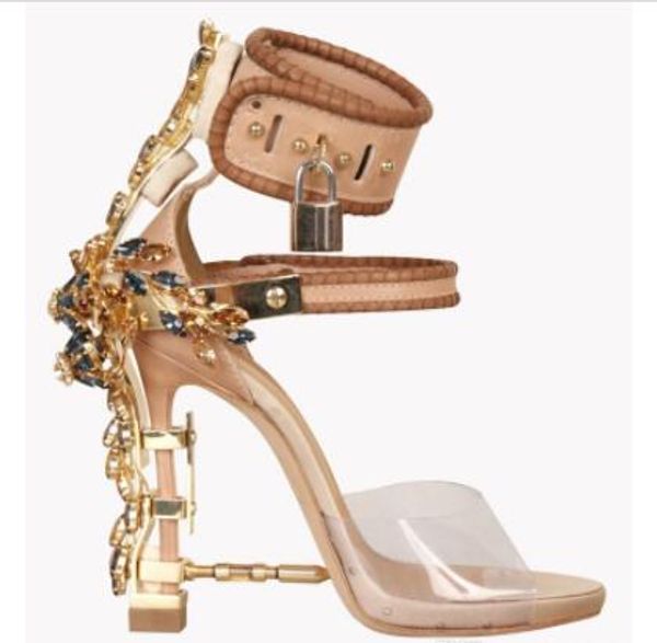summer high heel crystal designer shoe women pvc high heel 2019 padlock ankle strap rhinestone sandals
summer high heel crystal designer shoe women pvc high heel 2019 padlock ankle strap rhinestone sandals