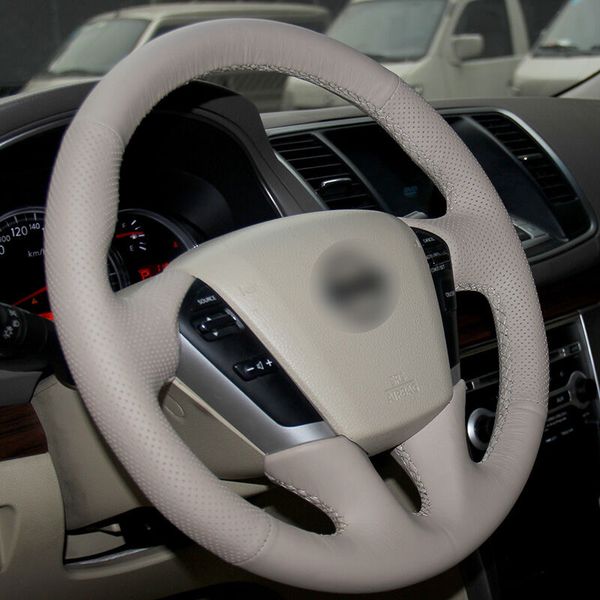 ручной шитье бежевый кожаный чехол рулевого колеса автомобиля для teana 2008-2012 murano 2009-2014
ручной шитье бежевый кожаный чехол рулевого колеса автомобиля для teana 2008-2012 murano 2009-2014