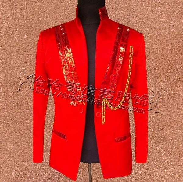 red men sequins suits designs masculino homme terno stage costumes for singers jacket men blazer dance star style dress punk, White;black
red men sequins suits designs masculino homme terno stage costumes for singers jacket men blazer dance star style dress punk, White;black