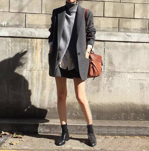 для suit корейской моды женщины outwear урожай вскользь тонкий женщин и куртки шерсти с длинным рукавом спортивные куртки рабочая одежда, White;black
для suit корейской моды женщины outwear урожай вскользь тонкий женщин и куртки шерсти с длинным рукавом спортивные куртки рабочая одежда, White;black