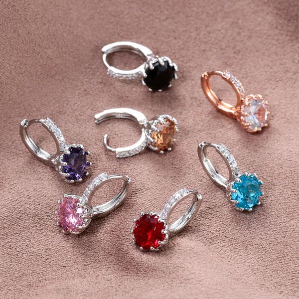 1pair fashion women elegant cubic zircon hoop earrings shiny stud earring cz party gifts wholesale, Golden;silver
1pair fashion women elegant cubic zircon hoop earrings shiny stud earring cz party gifts wholesale, Golden;silver