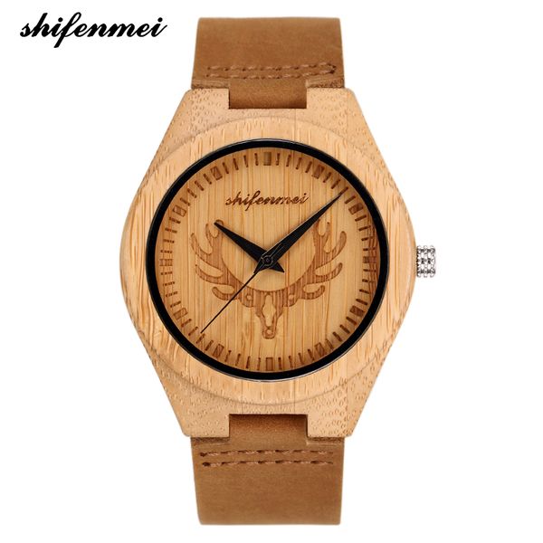 women watch shifenmei quartz wooden automatic engraved new wood deer watches fashion clocks relogio masculino wirstwatch, Slivery;brown 
women watch shifenmei quartz wooden automatic engraved new wood deer watches fashion clocks relogio masculino wirstwatch, Slivery;brown